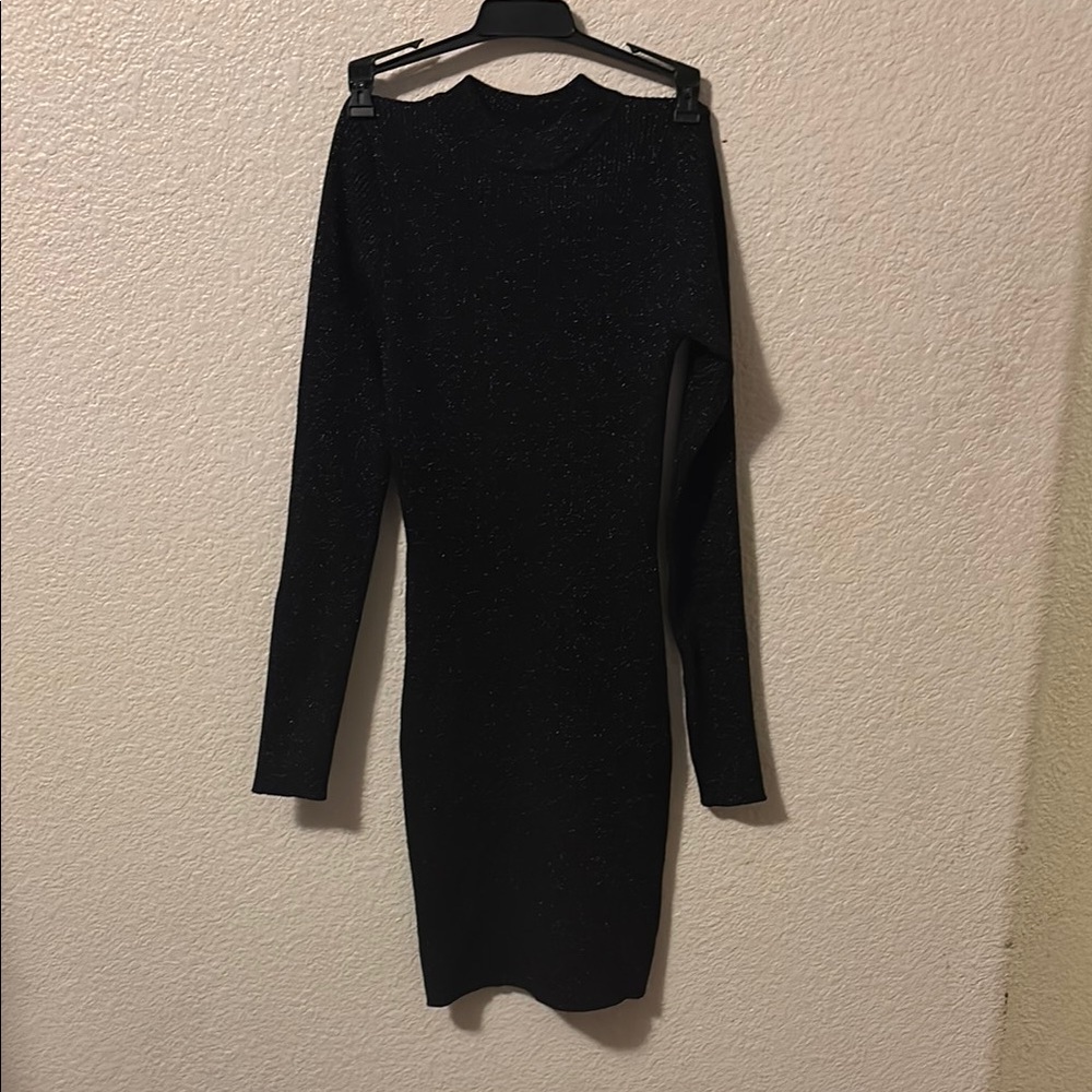 Charlotte Russe Black Bateau Neck Bodycon Dress